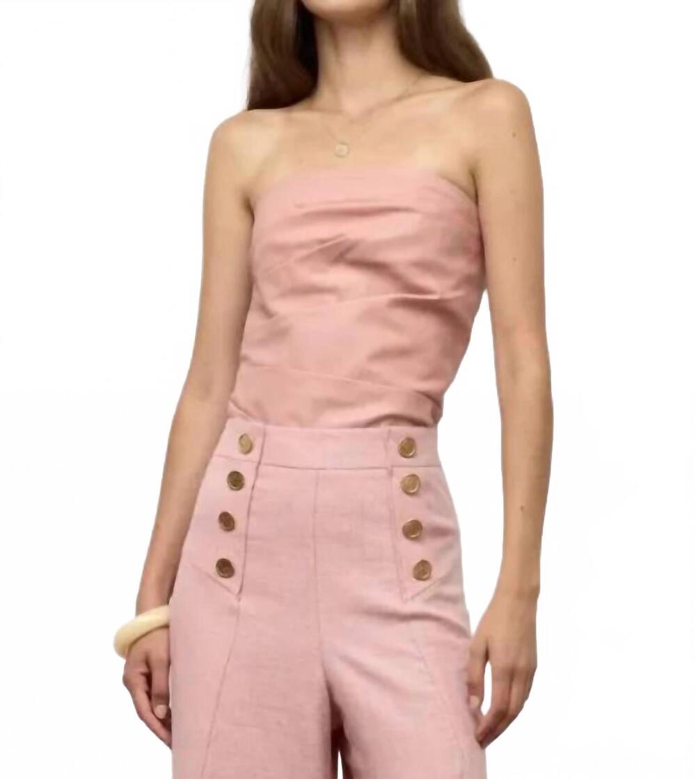 NEW IRIS SETLAKWE detachable straps bustier top in pink